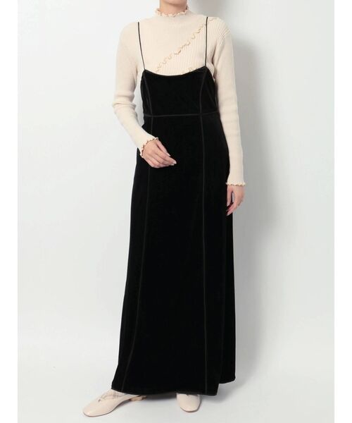 merry jenny(メリージェニー)の「velor camisole one piece(ワンピース・レディース・アイボリー/ブラック/グリーン/ブラウン・FREE)」の18枚目の写真