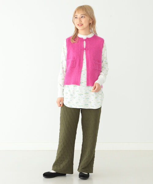 BEAMS BOY（ビームスボーイ）の「BEAMS BOY / キルティング イージーパンツ（その他パンツ・レディース・ブラック/オリーブ・ONE SIZE）」の20枚目の写真