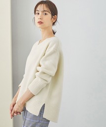 ROPE' | 【一部WEB限定】タスマニアウールVネックフォルムプルオーバーニット(ニット/セーター)