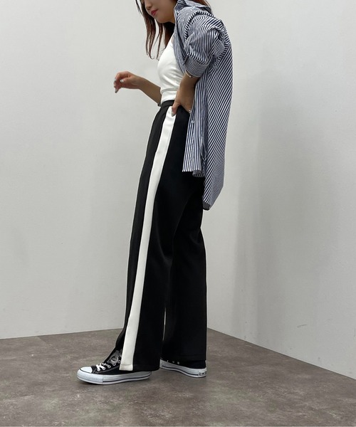 apres jour mignon(アプレジュールミニョン)の「スリット入りラインパンツ【ZOZOTOWN限定アイテム】(その他パンツ・レディース・ダークグリーン/ブラック系その他/ネイビー・SMALL/X-LARGE/MEDIUM)」の17枚目の写真