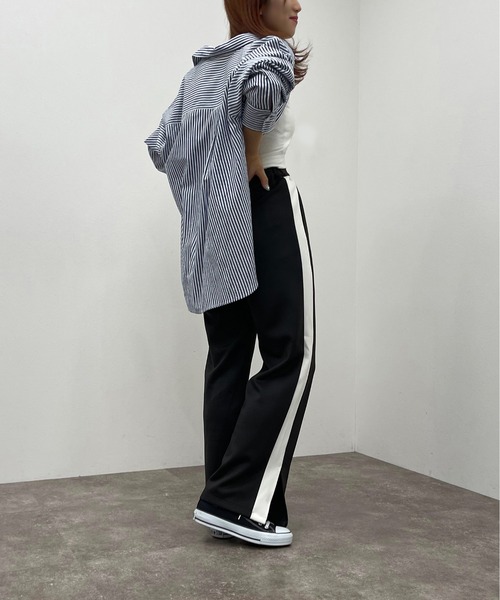 apres jour mignon(アプレジュールミニョン)の「スリット入りラインパンツ【ZOZOTOWN限定アイテム】(その他パンツ・レディース・ダークグリーン/ブラック系その他/ネイビー・SMALL/X-LARGE/MEDIUM)」の20枚目の写真