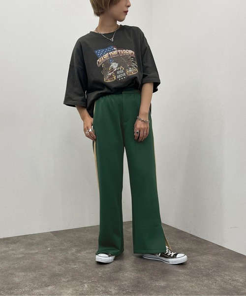 apres jour mignon(アプレジュールミニョン)の「スリット入りラインパンツ【ZOZOTOWN限定アイテム】(その他パンツ・レディース・ダークグリーン/ブラック系その他/ネイビー・SMALL/X-LARGE/MEDIUM)」の15枚目の写真