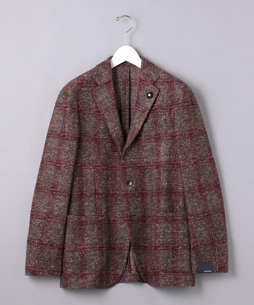 LARDINI(ラルディーニ)の「<LARDINI(ラルディーニ)> ウィンドウペイン 3ボタン ジャケット(テーラードジャケット・メンズ・ベージュ・44/46/48/50/52)」の1枚目の写真