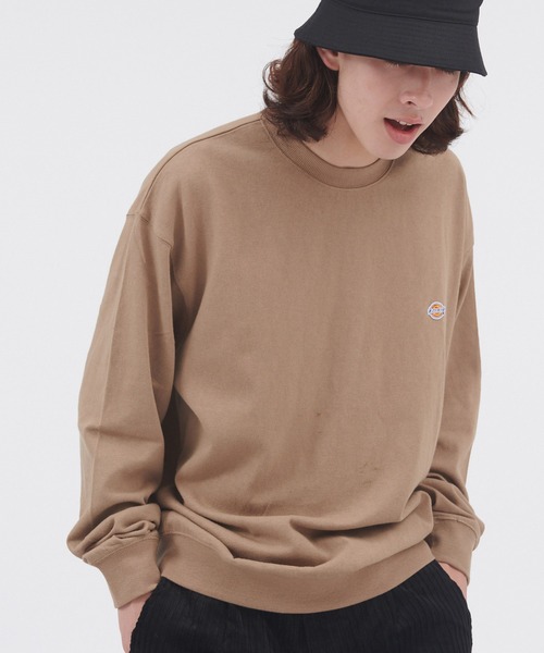 Dickies(ディッキーズ)の「Dickies/ディッキーズ 布帛ポケット/ミニワッペン オーバーサイズ長袖カットソー(Tシャツ/カットソー・メンズ・ブルー/グリーン/ブラック/サックスブルー/ベージュ/ホワイト系その他/ブラック系その他/ホワイト/グレー系その他/ベージュ系その他/ベージュ系その他2/サックスブルー系/ピンク/キャメル・L/M/XL)」の6枚目の写真