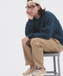 Dickies/ディッキーズ 布帛ポケット/ミニワッペン オーバーサイズ長袖カットソー