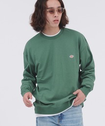 Dickies/ディッキーズ 布帛ポケット/ミニワッペン オーバーサイズ長袖カットソー