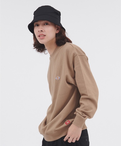 Dickies(ディッキーズ)の「Dickies/ディッキーズ 布帛ポケット/ミニワッペン オーバーサイズ長袖カットソー(Tシャツ/カットソー・メンズ・ブルー/グリーン/ブラック/サックスブルー/ベージュ/ホワイト系その他/ブラック系その他/ホワイト/グレー系その他/ベージュ系その他/ベージュ系その他2/サックスブルー系/ピンク/キャメル・L/M/XL)」の17枚目の写真