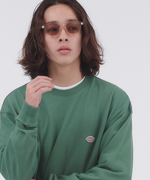 Dickies(ディッキーズ)の「Dickies/ディッキーズ 布帛ポケット/ミニワッペン オーバーサイズ長袖カットソー(Tシャツ/カットソー・メンズ・ブルー/グリーン/ブラック/サックスブルー/ベージュ/ホワイト系その他/ブラック系その他/ホワイト/グレー系その他/ベージュ系その他/ベージュ系その他2/サックスブルー系/ピンク/キャメル・L/M/XL)」の20枚目の写真