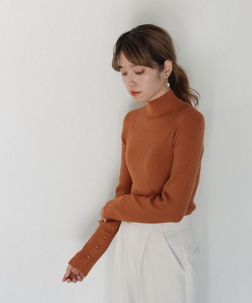 CLEIO（クレイオ）の「【CLEIO】スリットスリーブニット（ニット/セーター・レディース・アイボリー/パープル/テラコッタ・FREE）」の12枚目の写真