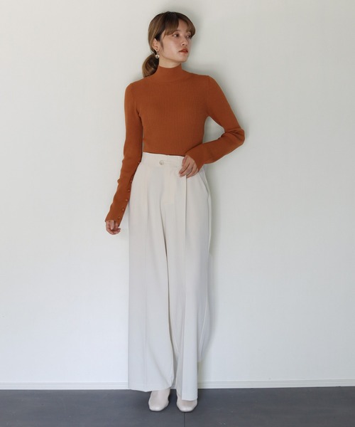 CLEIO（クレイオ）の「【CLEIO】スリットスリーブニット（ニット/セーター・レディース・アイボリー/パープル/テラコッタ・FREE）」の15枚目の写真