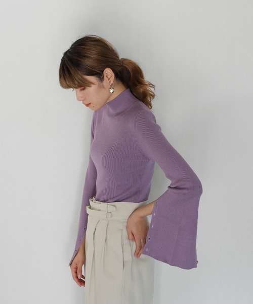 CLEIO（クレイオ）の「【CLEIO】スリットスリーブニット（ニット/セーター・レディース・アイボリー/パープル/テラコッタ・FREE）」の20枚目の写真