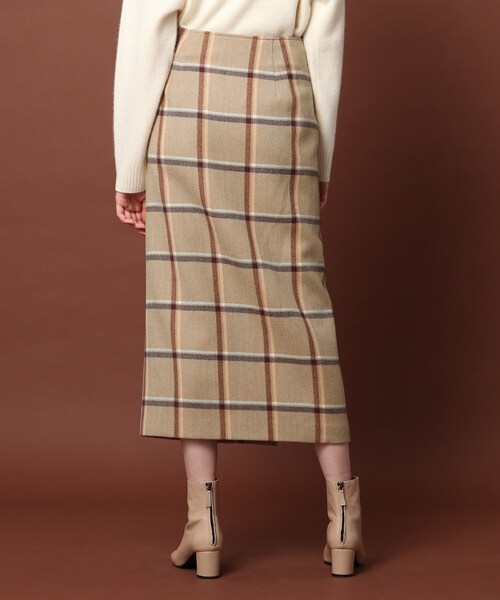 【極美品】DRESSTERIOR ツイードチェックタイトラップスカート DRESSTERIOR（ドレステリア）の「◇【リンネル10月号掲載