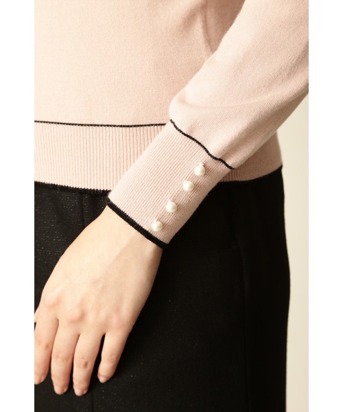 PINKY&DIANNE（ピンキーアンドダイアン）の「◆バイカラーボウタイニットプルオーバー（ニット/セーター・レディース・ピンク/ブラック/ホワイト系その他2・38）」の18枚目の写真