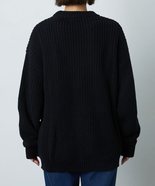 FREAK'S STORE（フリークスストア）の「片畔クルーネックニットプルオーバー（ニット/セーター・レディース・ブラック/ブラウン・マルチサイズ）」の17枚目の写真