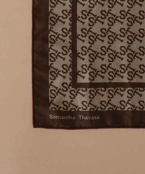 Samantha Thavasa（サマンサタバサ）の「ST Jacquard スカーフ（バンダナ/スカーフ・レディース・ブラウン/ブラック/ネイビー・FREE）」の5枚目の写真