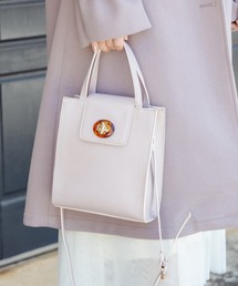 OLIVE des OLIVE | べっ甲ひねりスクエアバッグ(ショルダーバッグ)