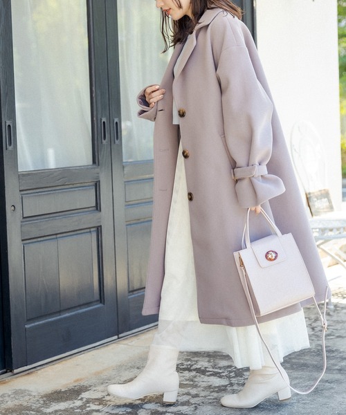 OLIVE des OLIVE（オリーブデオリーブ）の「べっ甲ひねりスクエアバッグ（ショルダーバッグ・レディース・ダークブラウン/グレイッシュベージュ/ブルー・FREE）」の20枚目の写真