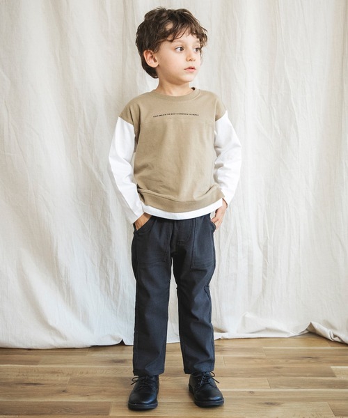 BRANSHES（ブランシェス）の「チェック柄クライミングパンツ（その他パンツ・キッズ・グレー/アイボリー・100cm/120cm/130cm/140cm/90cm/110cm/150cm）」の20枚目の写真