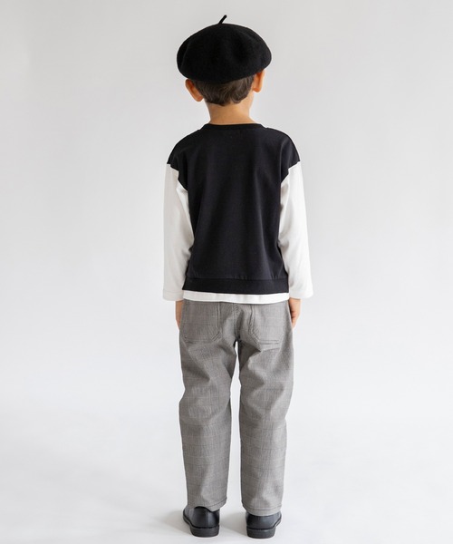 BRANSHES（ブランシェス）の「チェック柄クライミングパンツ（その他パンツ・キッズ・グレー/アイボリー・100cm/120cm/130cm/140cm/90cm/110cm/150cm）」の9枚目の写真