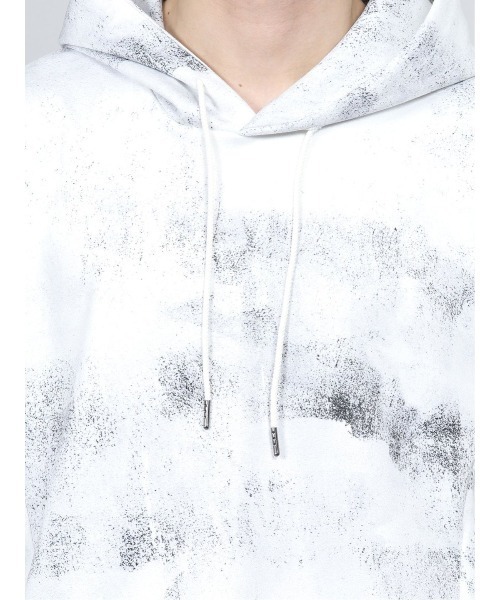 semantic design（セマンティックデザイン）の「＊セマンティックデザイン/semantic design ストレッチ フェイクスエード 斑プリント長袖プルパーカー（パーカー・メンズ・ライトグレー/ホワイト・LARGE/MEDIUM/S/X-LARGE）」の6枚目の写真