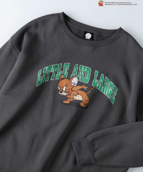 Right-on(ライトオン)の「トムとジェリースウェット(スウェット・レディース・オフホワイト/ダークグレー・M/L/XL)」の2枚目の写真