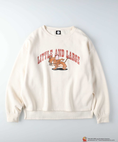 Right-on(ライトオン)の「トムとジェリースウェット(スウェット・レディース・オフホワイト/ダークグレー・M/L/XL)」の8枚目の写真