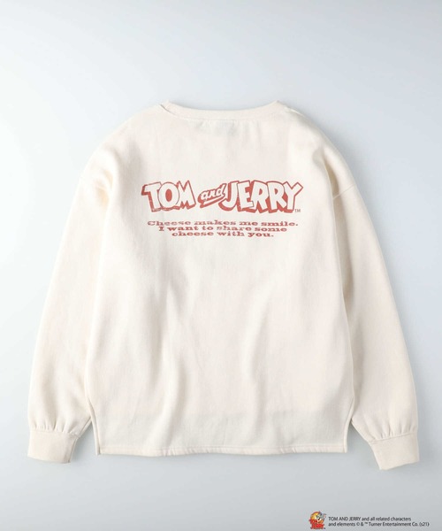 Right-on(ライトオン)の「トムとジェリースウェット(スウェット・レディース・オフホワイト/ダークグレー・M/L/XL)」の9枚目の写真