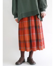 Samansa Mos2 | 柄アソート細プリーツスカート(スカート)