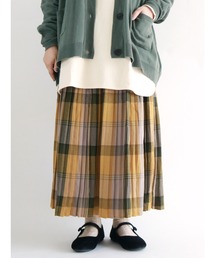Samansa Mos2 | 柄アソート細プリーツスカート(スカート)