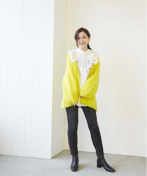 Wefst（ウェスト）の「【Wefst】T/Cブロード襟付きブラウス（シャツ/ブラウス・レディース・ホワイト/ブラック・FREE）」の11枚目の写真