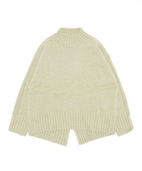 Bou Jeloud（ブージュルード）の「ウォッシャブルバックラインニット（ニット/セーター・レディース・ベージュ/グレー/オレンジ/チャコールグレー/グリーン・FREE）」の4枚目の写真