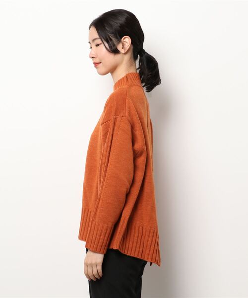 Bou Jeloud（ブージュルード）の「ウォッシャブルバックラインニット（ニット/セーター・レディース・ベージュ/グレー/オレンジ/チャコールグレー/グリーン・FREE）」の20枚目の写真