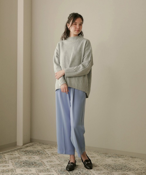 Bou Jeloud（ブージュルード）の「ウォッシャブルバックラインニット（ニット/セーター・レディース・ベージュ/グレー/オレンジ/チャコールグレー/グリーン・FREE）」の11枚目の写真