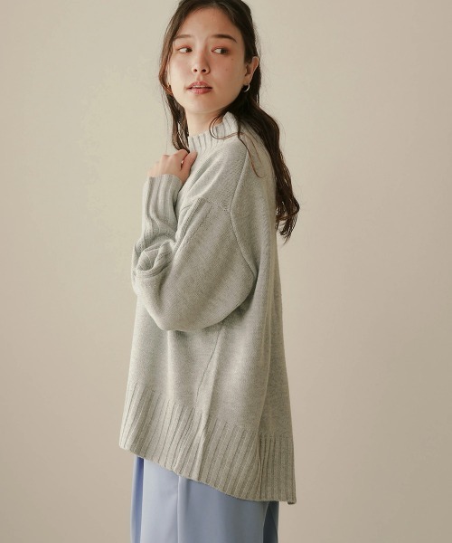 Bou Jeloud（ブージュルード）の「ウォッシャブルバックラインニット（ニット/セーター・レディース・ベージュ/グレー/オレンジ/チャコールグレー/グリーン・FREE）」の22枚目の写真