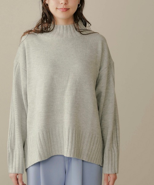 Bou Jeloud（ブージュルード）の「ウォッシャブルバックラインニット（ニット/セーター・レディース・ベージュ/グレー/オレンジ/チャコールグレー/グリーン・FREE）」の18枚目の写真