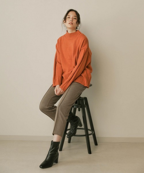 Bou Jeloud（ブージュルード）の「ウォッシャブルバックラインニット（ニット/セーター・レディース・ベージュ/グレー/オレンジ/チャコールグレー/グリーン・FREE）」の17枚目の写真