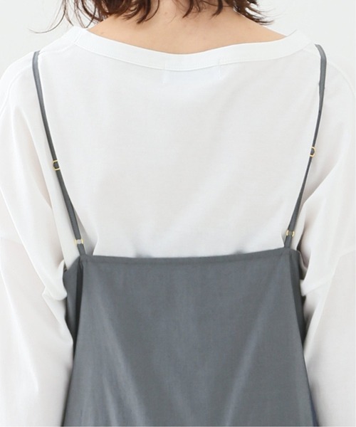 SLOBE IENA(スローブイエナ)の「タフタタックギャザーキャミワンピース【手洗い可能】◆(ワンピース・レディース・ブラック/グレー・FREE)」の17枚目の写真