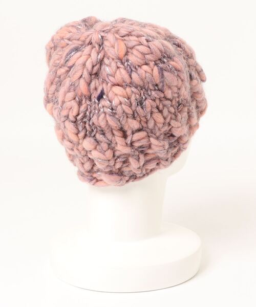 Chapeau d' O（シャポードオー）の「Chapeau d' O JumboSlub Beanie（ニットキャップ/ビーニー・レディース・ピンク/グレー・FREE）」の3枚目の写真