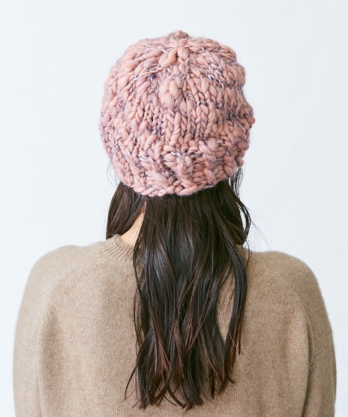 Chapeau d' O（シャポードオー）の「Chapeau d' O JumboSlub Beanie（ニットキャップ/ビーニー・レディース・ピンク/グレー・FREE）」の10枚目の写真