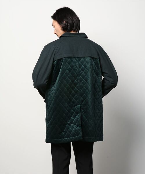 C DIEM（カルペディエム）の「C DIEM(カルペディエム)ステンカラーキルティングコンビコート（ステンカラーコート・メンズ・ブラック/グリーン・L/S/M）」の6枚目の写真