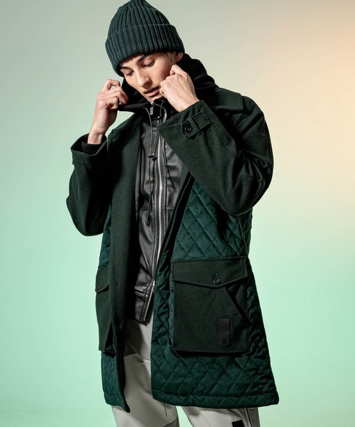 C DIEM（カルペディエム）の「C DIEM(カルペディエム)ステンカラーキルティングコンビコート（ステンカラーコート・メンズ・ブラック/グリーン・L/S/M）」の22枚目の写真