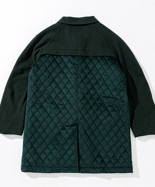 C DIEM（カルペディエム）の「C DIEM(カルペディエム)ステンカラーキルティングコンビコート（ステンカラーコート・メンズ・ブラック/グリーン・L/S/M）」の9枚目の写真