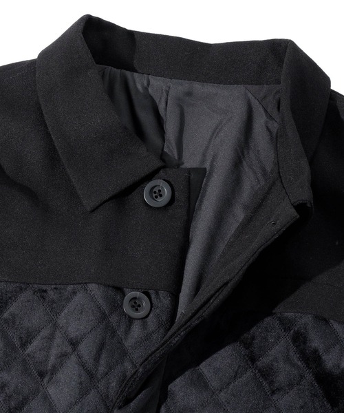 C DIEM（カルペディエム）の「C DIEM(カルペディエム)ステンカラーキルティングコンビコート（ステンカラーコート・メンズ・ブラック/グリーン・L/S/M）」の16枚目の写真