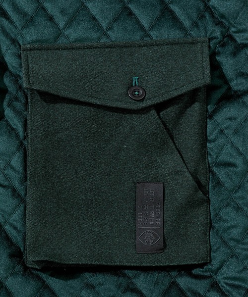 C DIEM（カルペディエム）の「C DIEM(カルペディエム)ステンカラーキルティングコンビコート（ステンカラーコート・メンズ・ブラック/グリーン・L/S/M）」の13枚目の写真