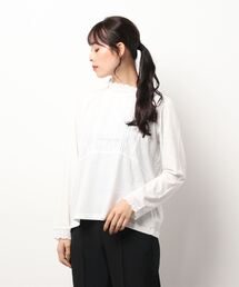Samansa Mos2 | スタンド襟レースカットソー(Tシャツ/カットソー)