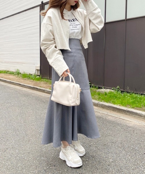 one after another NICE CLAUP（ワンアフターアナザーナイスクラップ）の「前後2WAYスナップボタンカットソーカーディガン（カーディガン/ボレロ・レディース・チャコールグレー/ブラック/ピンク/モカ/オートミール・FREE）」の11枚目の写真