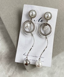 tone | 【As】クリアパール　アシメ　ピアス(MA)(ピアス（両耳用）)