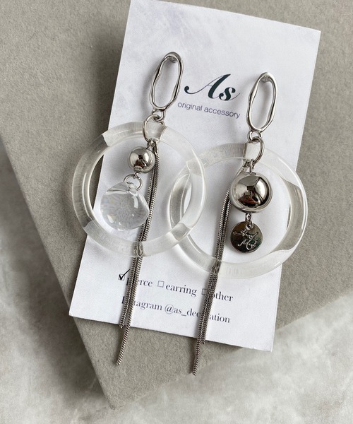 tone（トーン）の「【As】クリアパール　アシメ　ピアス(MA)（ピアス（両耳用）・レディース・ゴールド/シルバー/ゴールド系その他3/シルバー系その他2/ゴールド系その他2/シルバー系その他3・FREE）」の3枚目の写真