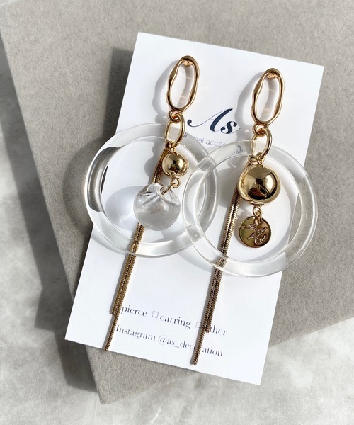 tone（トーン）の「【As】クリアパール　アシメ　ピアス(MA)（ピアス（両耳用）・レディース・ゴールド/シルバー/ゴールド系その他3/シルバー系その他2/ゴールド系その他2/シルバー系その他3・FREE）」の6枚目の写真