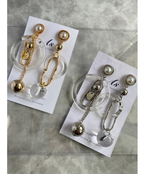 tone（トーン）の「【As】クリアパール　アシメ　ピアス(MA)（ピアス（両耳用）・レディース・ゴールド/シルバー/ゴールド系その他3/シルバー系その他2/ゴールド系その他2/シルバー系その他3・FREE）」の13枚目の写真